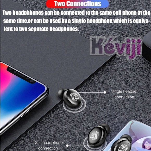 Waterproof V11 Pro noise canceling,150 hrs listening time, 2400mAh powerbank - Picture 8 of 16